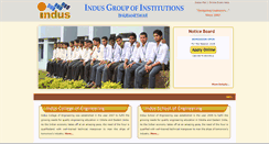 Desktop Screenshot of indus.ac.in